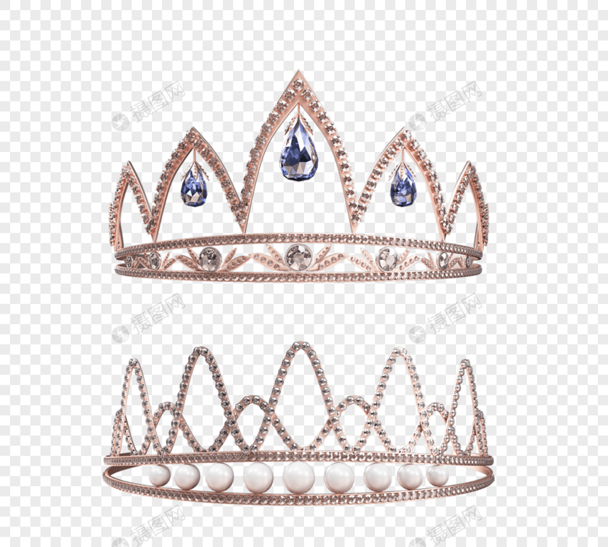 3d珍珠王冠元素图片