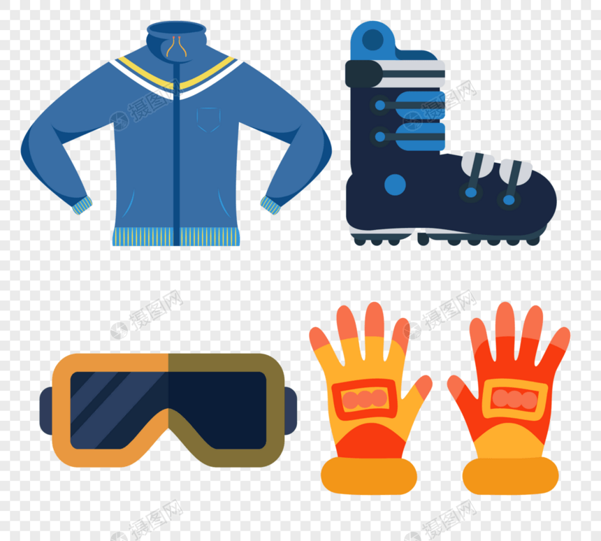 冬季滑雪服材料图片