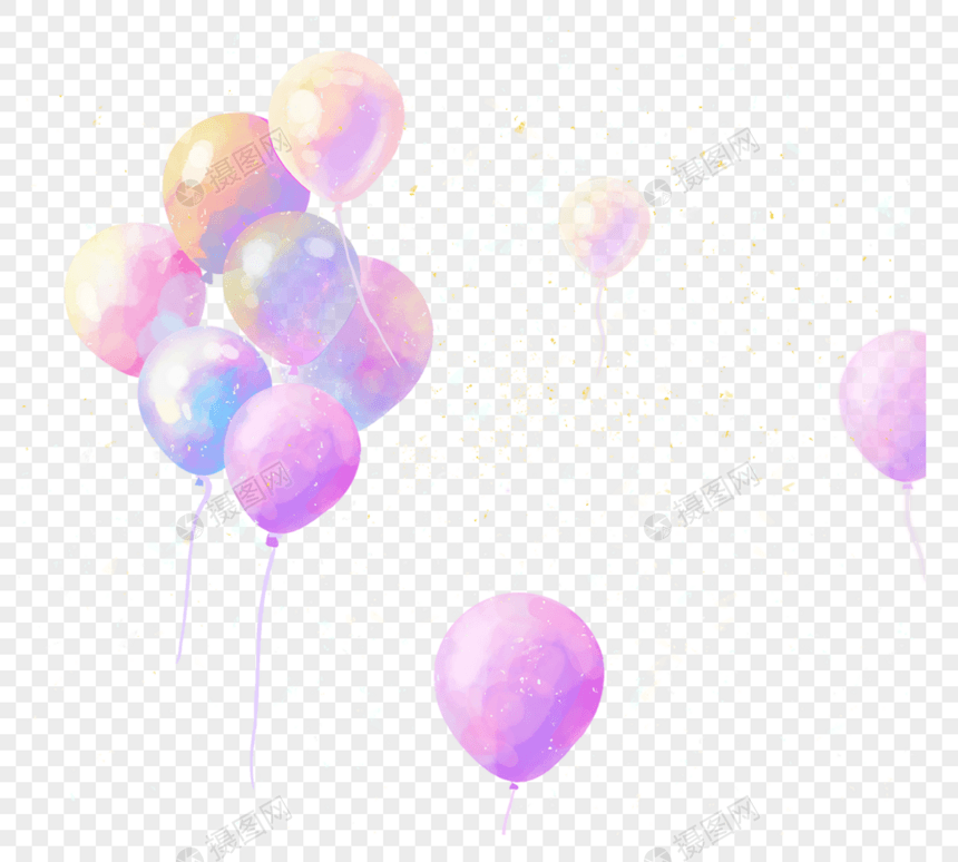 生日装饰小金星气球图片