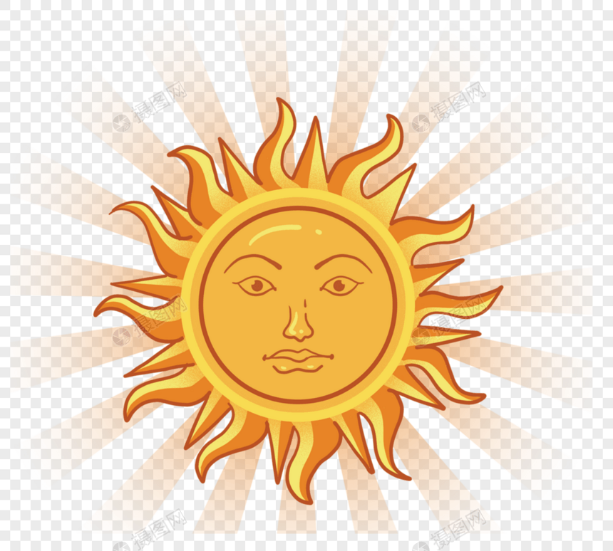 手绘创意太阳图片
