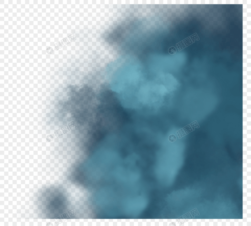 颗粒风格蓝烟边框图片