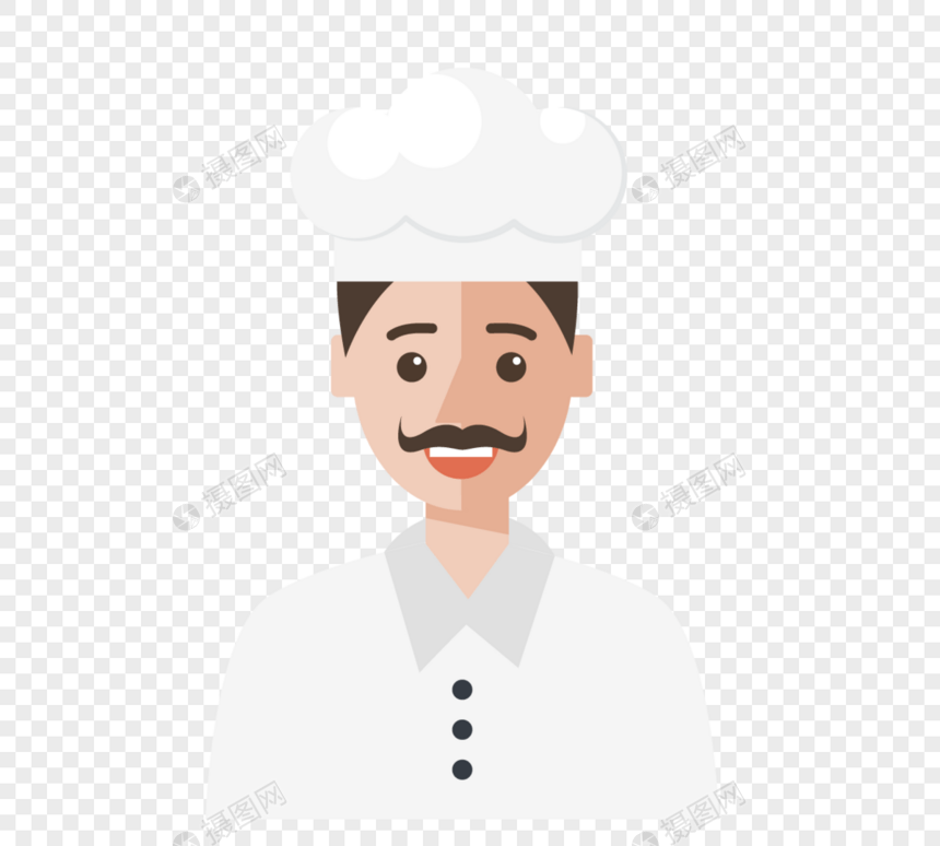 厨师男子专业角色设计图片