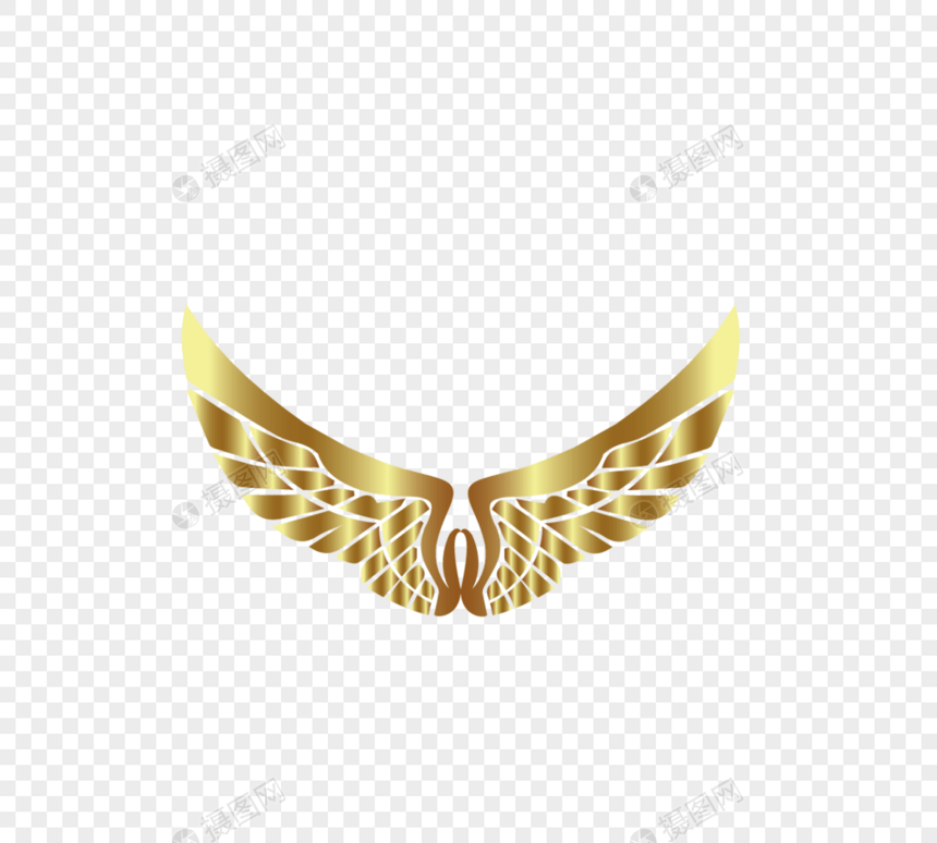 金色翅膀金色羽毛图片