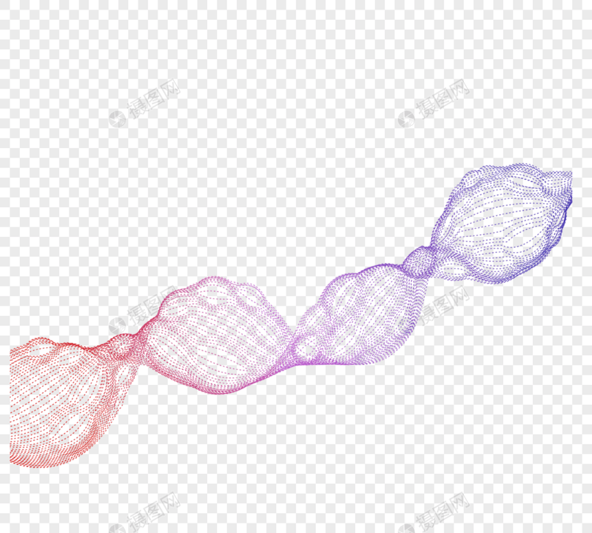 科技气泡点状波浪渐变元素图片