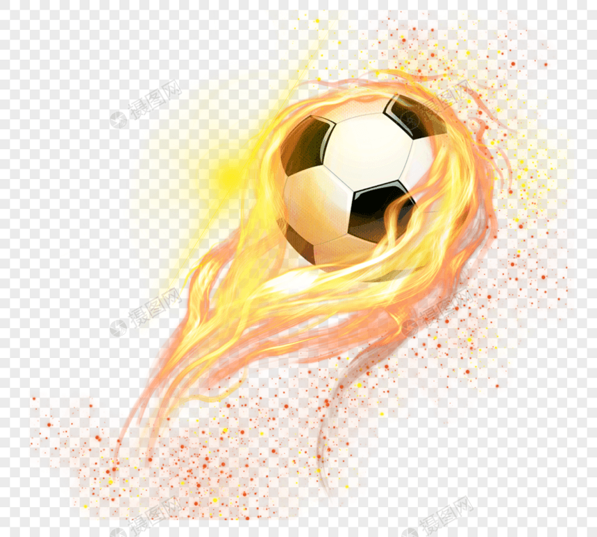 火焰运动足球图片