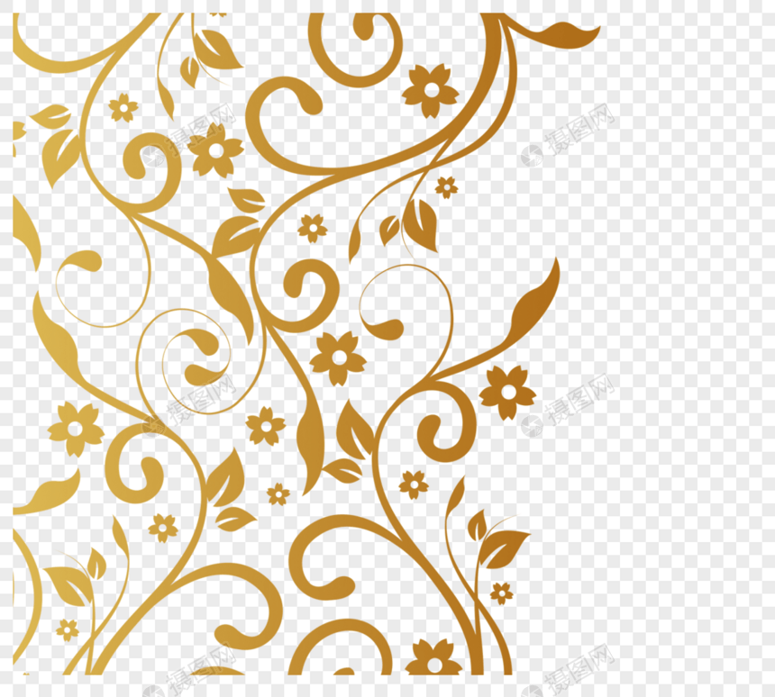 欧式花卉纹理边框图片
