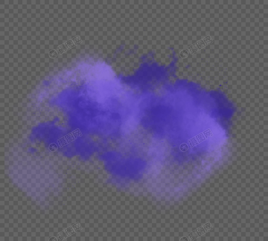 创意感手绘紫色烟雾图片