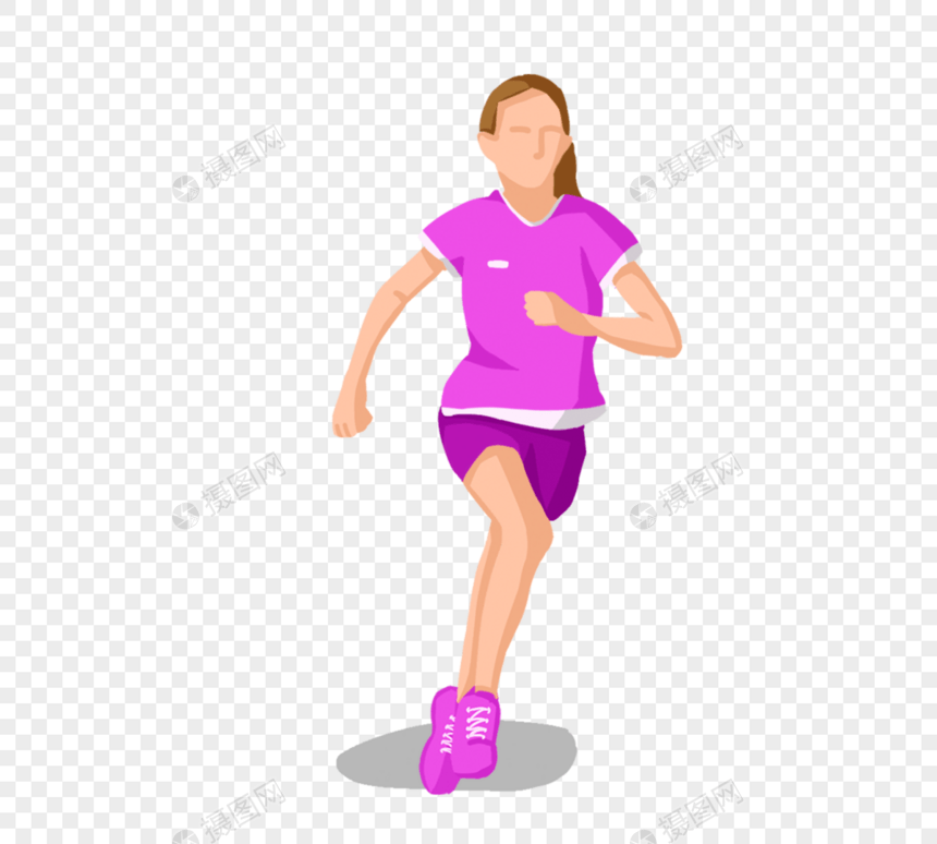 女生运动跑步健身图片