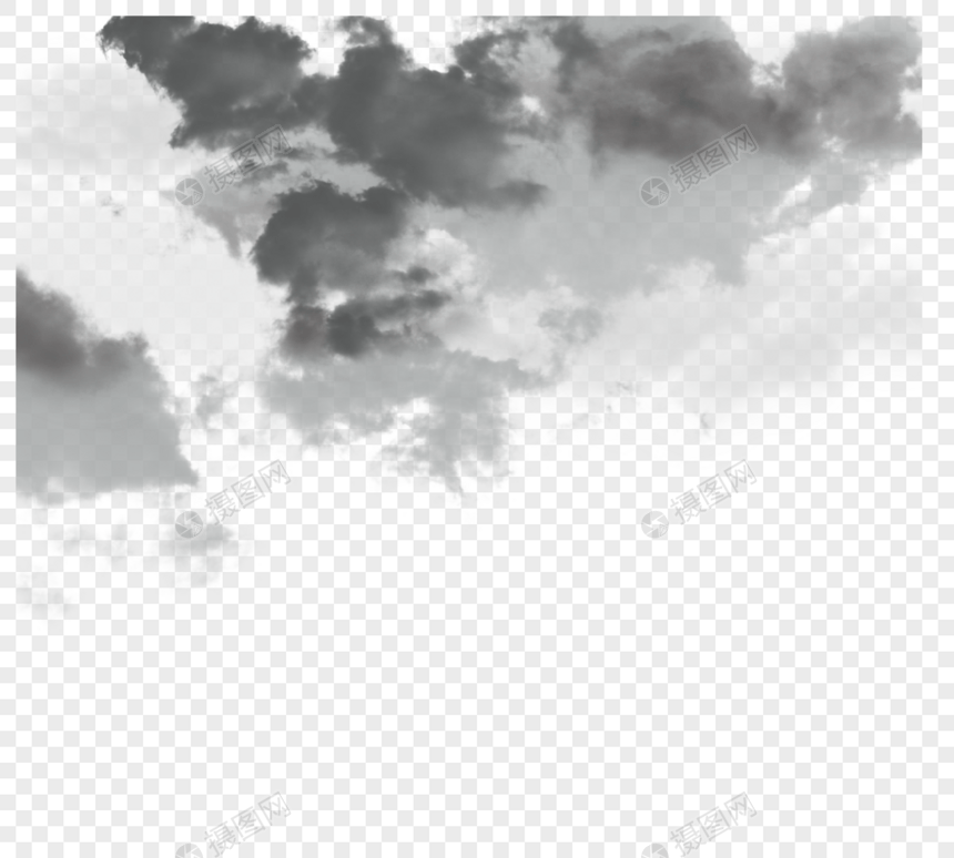 手绘创意感乌云图案图片