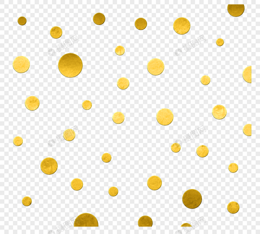 漂浮立体金色圆点图片