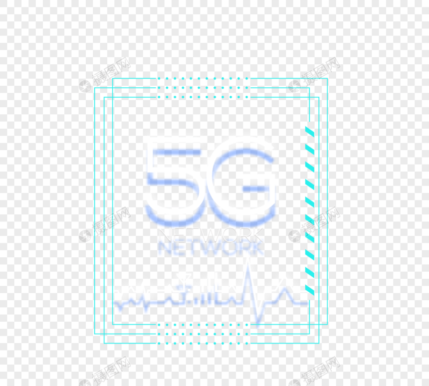 手绘5G科技线条元素图片
