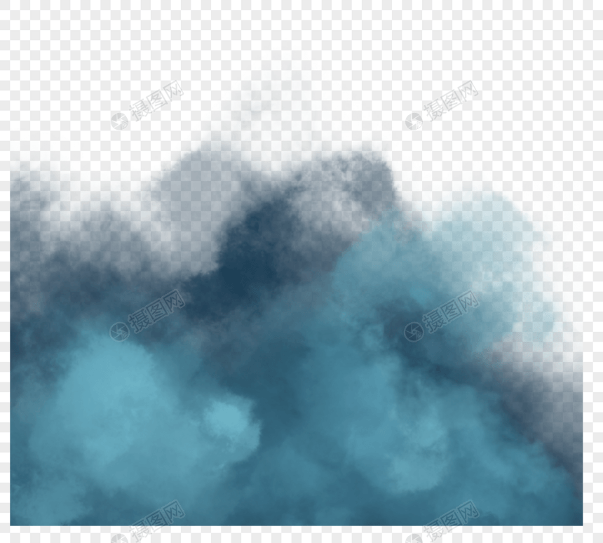 层次感蓝色颗粒风格团雾图片