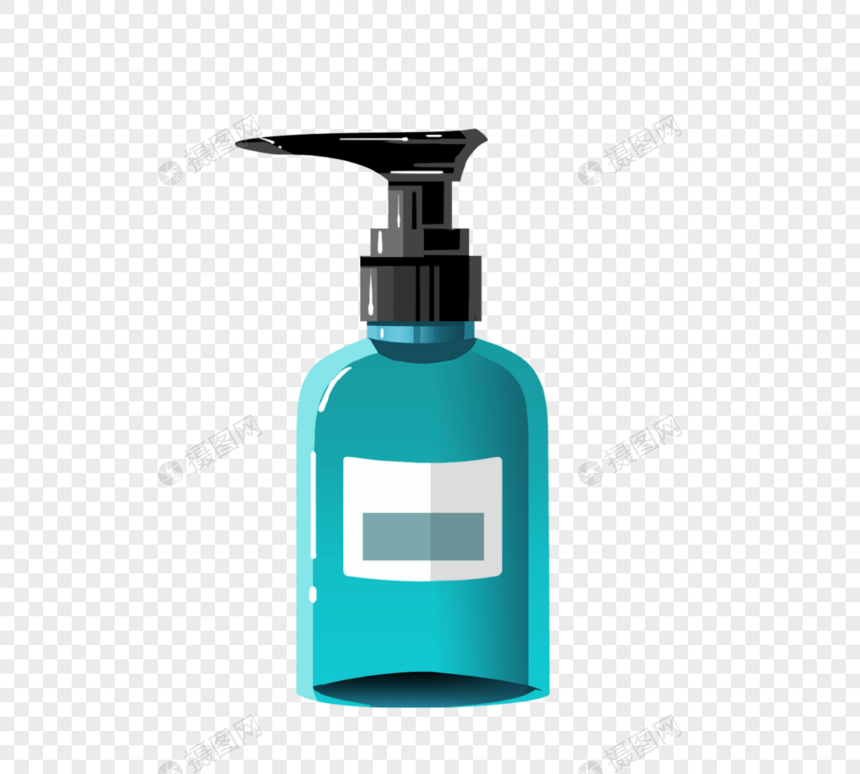 蓝色洗手液清洁消毒干净图片