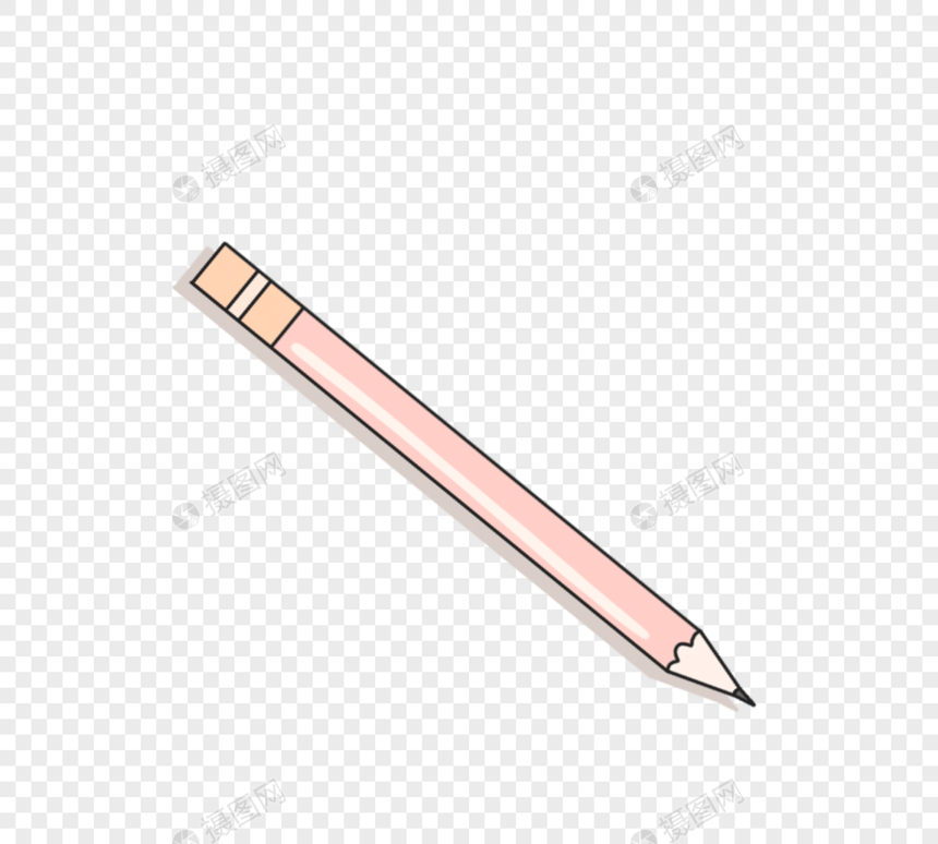 学生文具粉色铅笔图片
