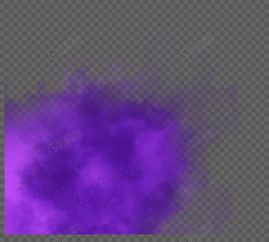 紫色系创意感烟雾元素图片