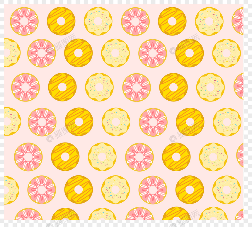 粉色可爱扁平风卡通甜甜圈甜品图片