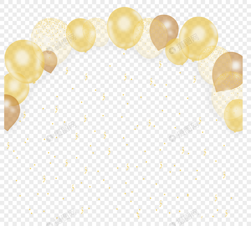生日装饰金星气球图片