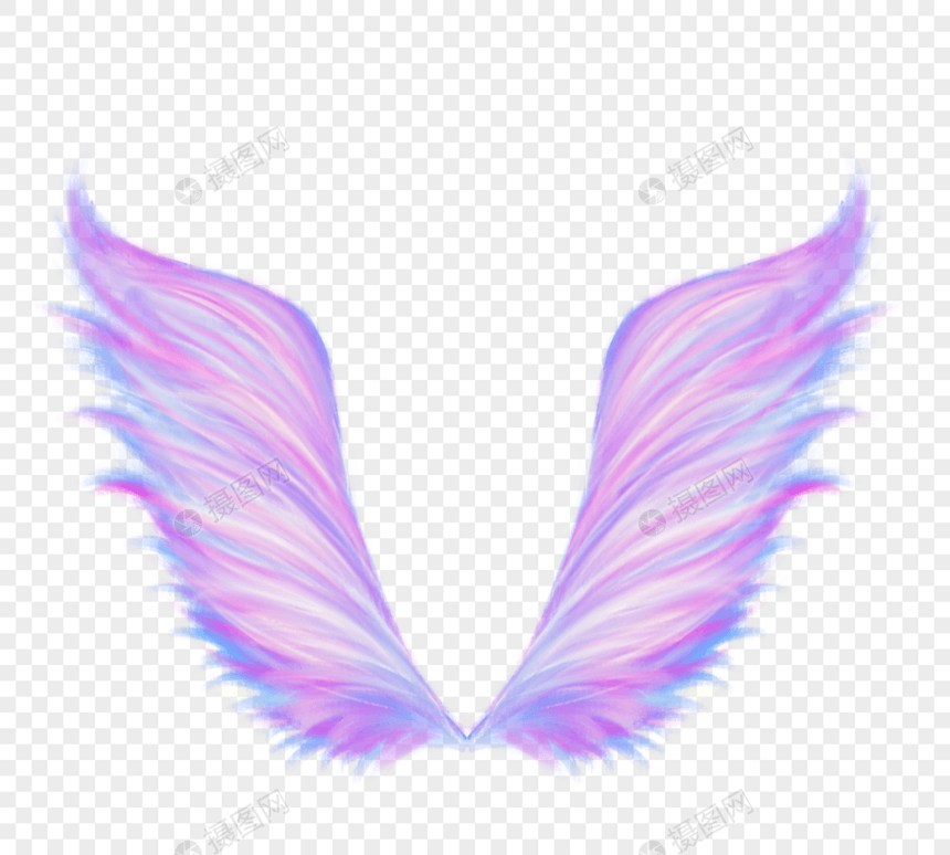 梦幻紫色张开翅膀图片