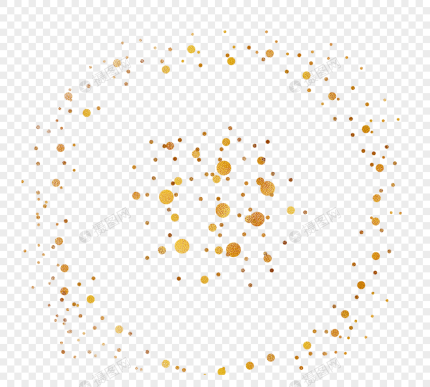 金色飘浮小圆点氛围装饰图片