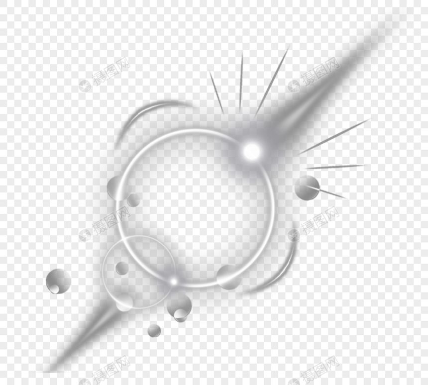 分散白色亮点动感光效图片