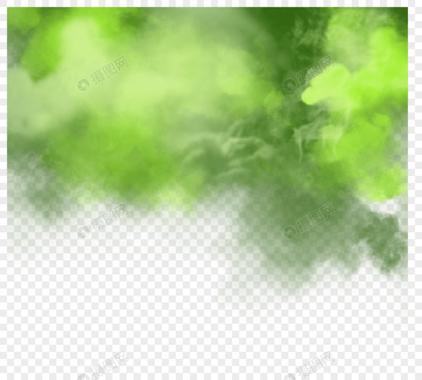 绿色颗粒风格浓烟边框图片