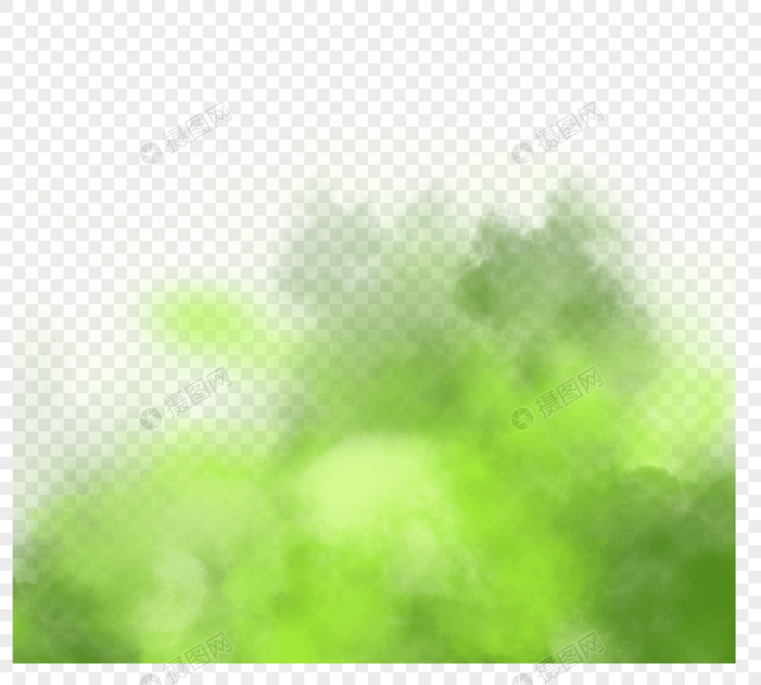 绿色层次感烟雾边框图片