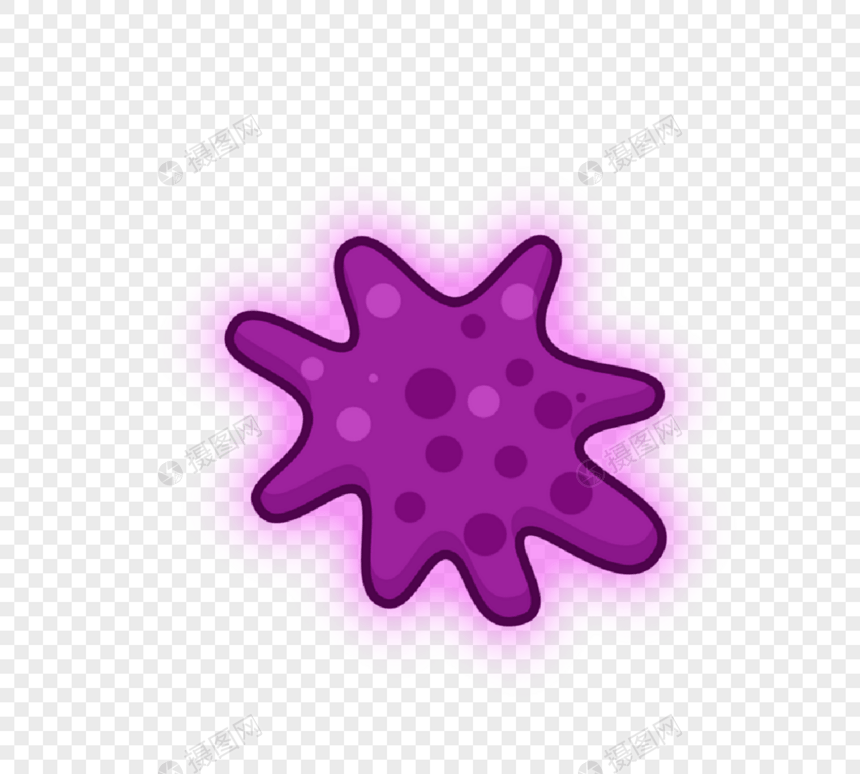 紫色变形病毒病菌细菌图片