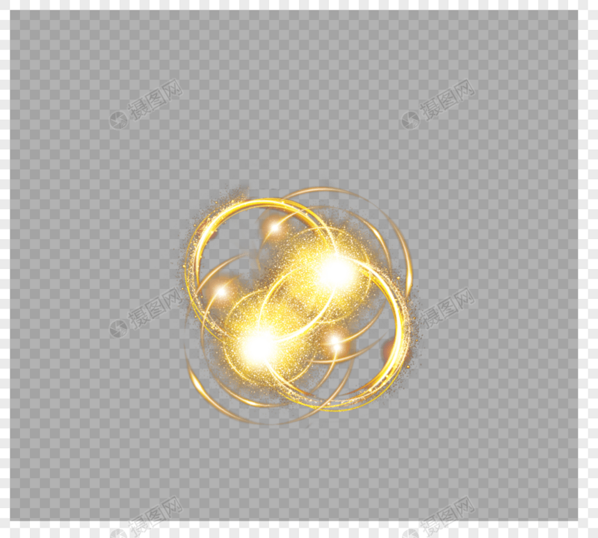 金色光环黄色光效光圈图片