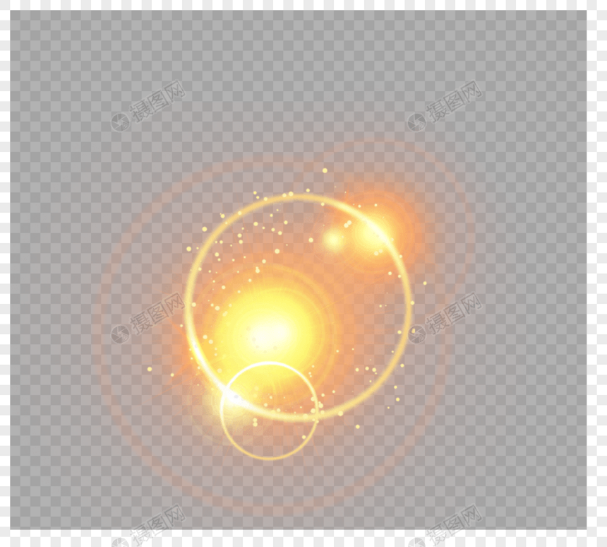 光点黄色光效光圈光斑图片