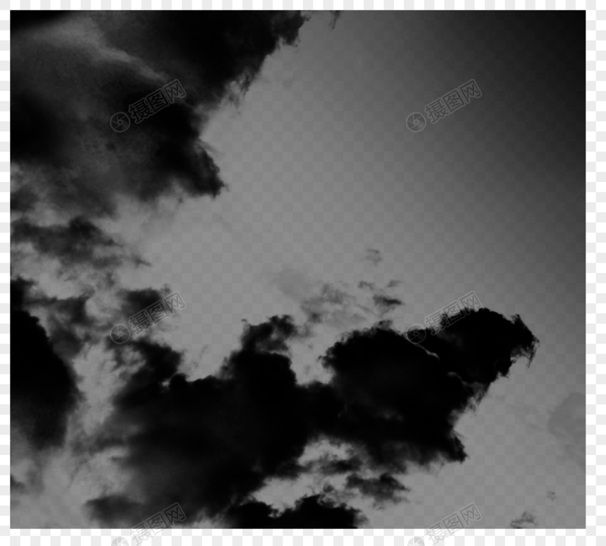 阴天逼真质感黑色云层图片