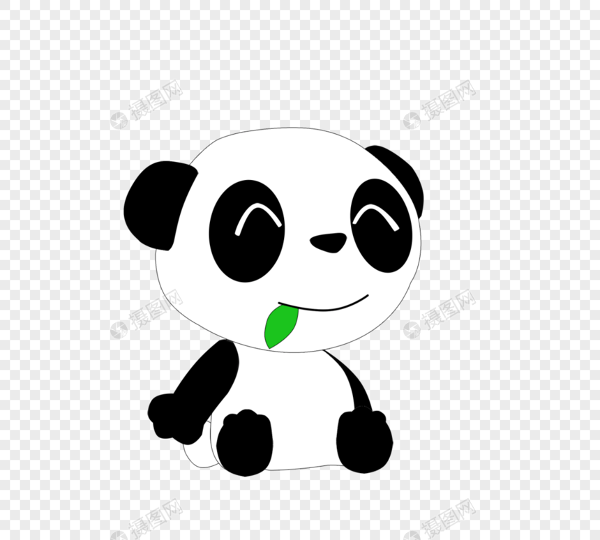 可爱手绘中国国宝大熊猫图片