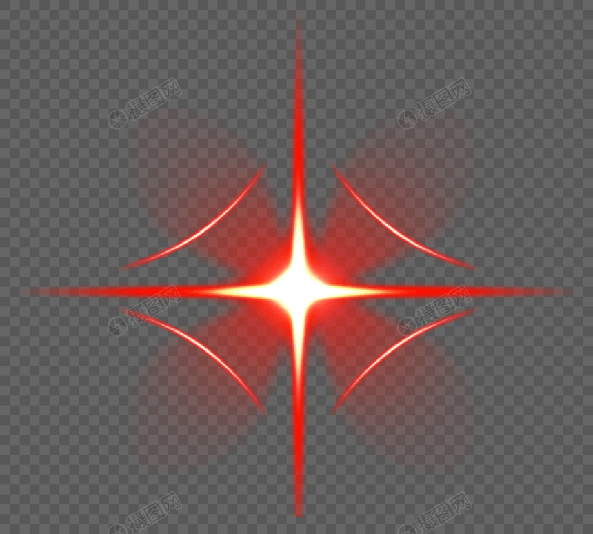 对称放射红色太阳光光效图片