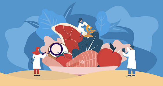 三文鱼图片食品卫生安全插画插画