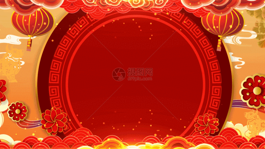 大气喜庆春节背景GIF图片