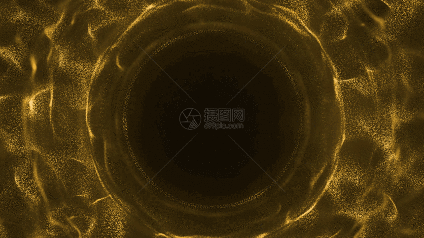 震撼金色唯美粒子光圈GIF图片