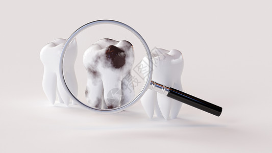 预防龋齿C4D牙齿疾病场景设计图片