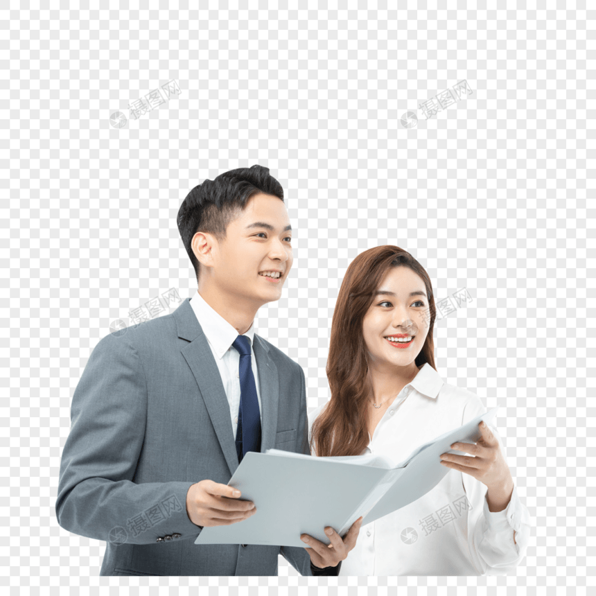 商业男士和女士交流图片
