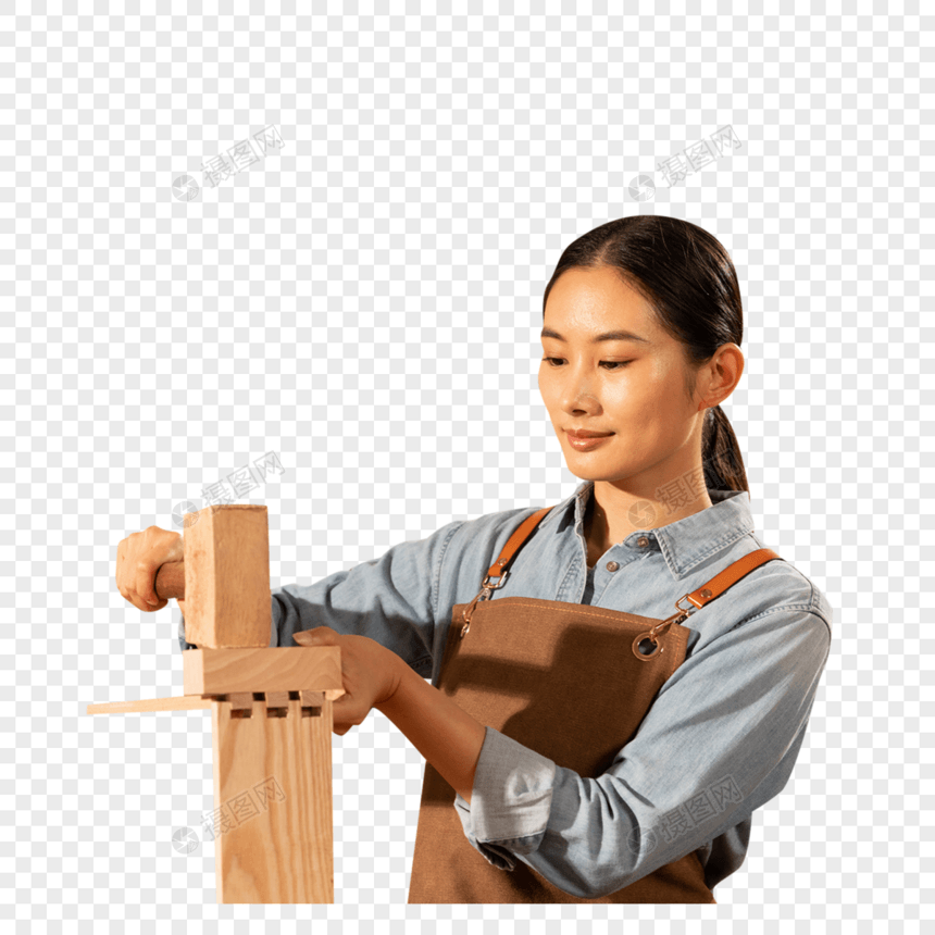 木匠美女工人定做木质家具