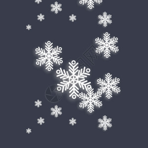 小雪创意字元素唯美六角雪花GIF高清图片