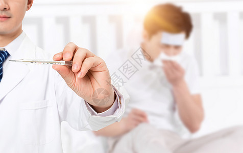咳嗽看医生的感冒发烧设计图片