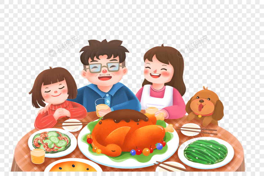 感恩节一家人团聚图片