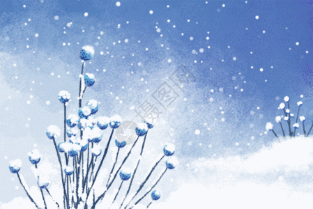 冬季雪景GIF图片