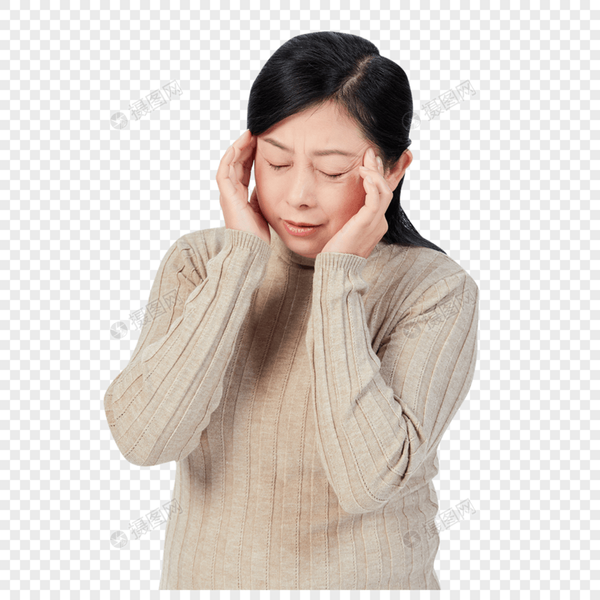 中年女性生病头痛图片