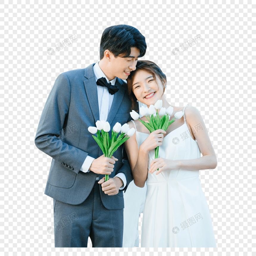 年轻情侣结婚时尚写真图片