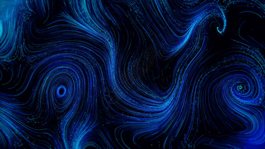 抽象黑色水花蓝色4K光线旋涡背景GIF高清图片