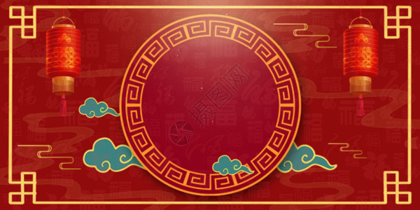 红色中式纹理新年背景gif动图高清图片