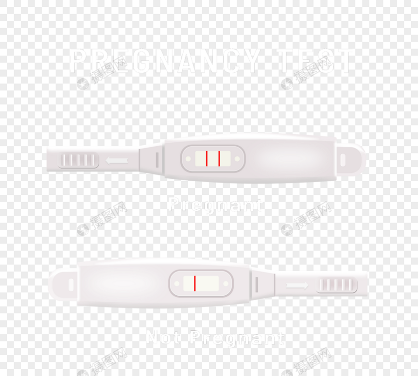 验孕棒检测结果手绘质感图片