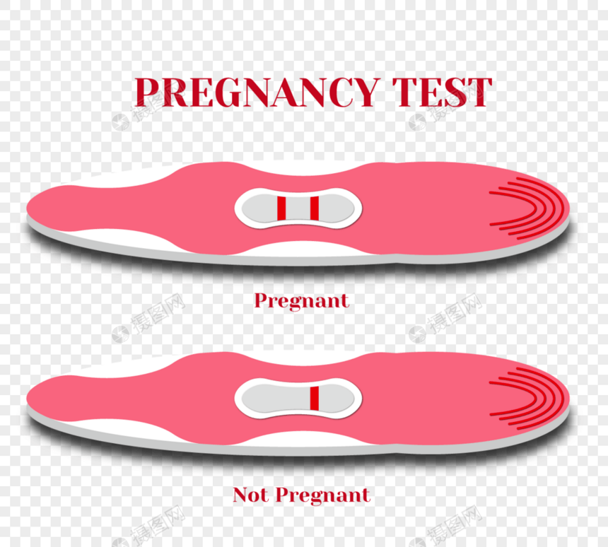 手绘怀孕测试棒图片