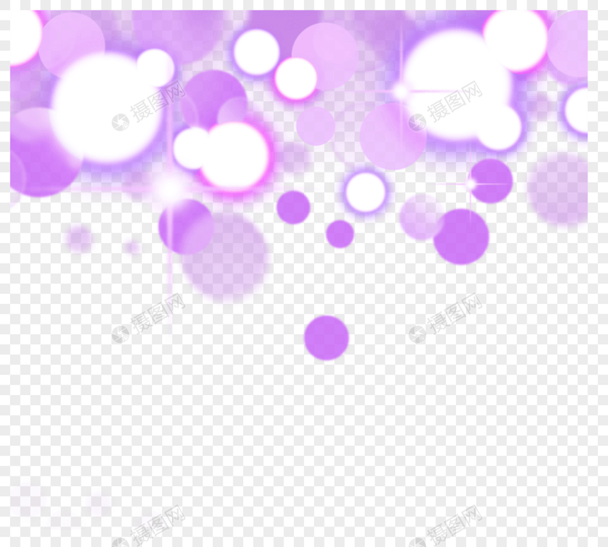 圣诞节紫色梦幻光斑装饰图片