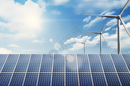 太阳能光伏板新能源发电设计图片